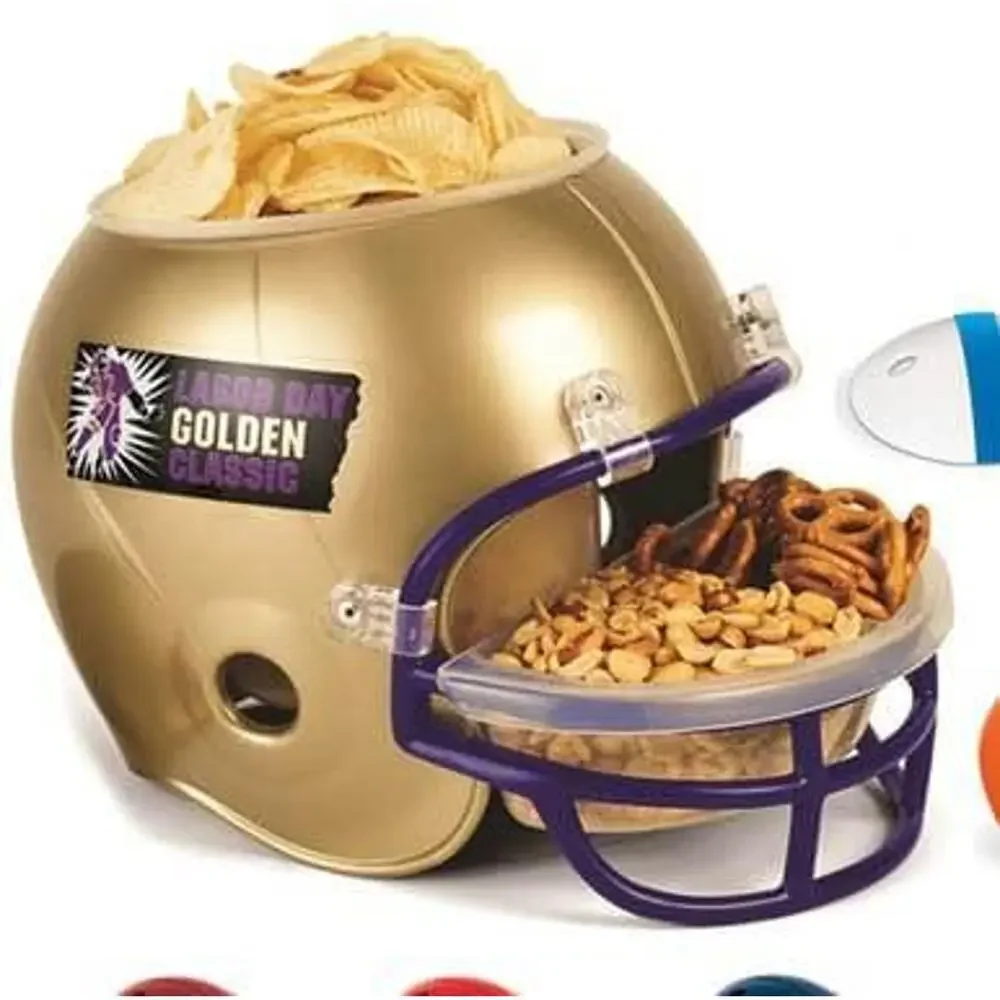 Ceramic Football Helmet Snack Appetizer Holder Serving Dish